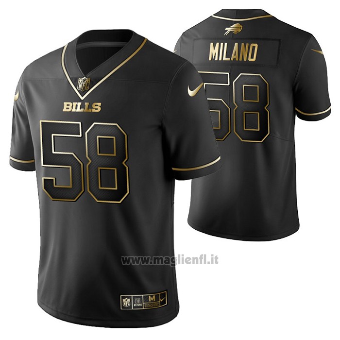 Maglia NFL Limited Buffalo Bills Matt Milano Golden Edition Nero